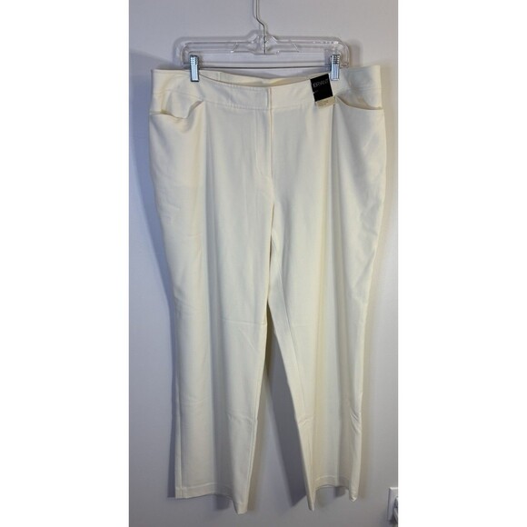 LANE BRYANT The Madison Straight Leg Trouser Ivory Women 20 Stretch Career Pants - Picture 1 of 12